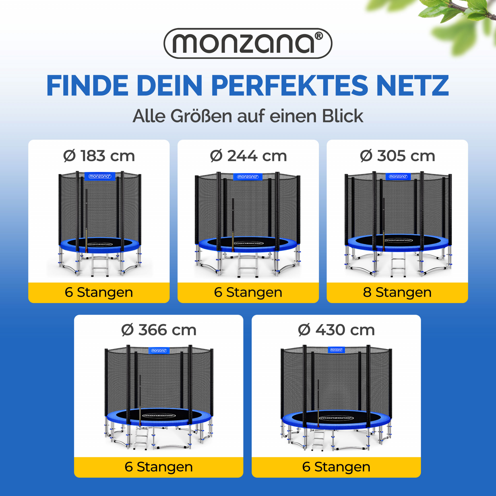 Sicherheitsnetz für Trampolin Ø305cm