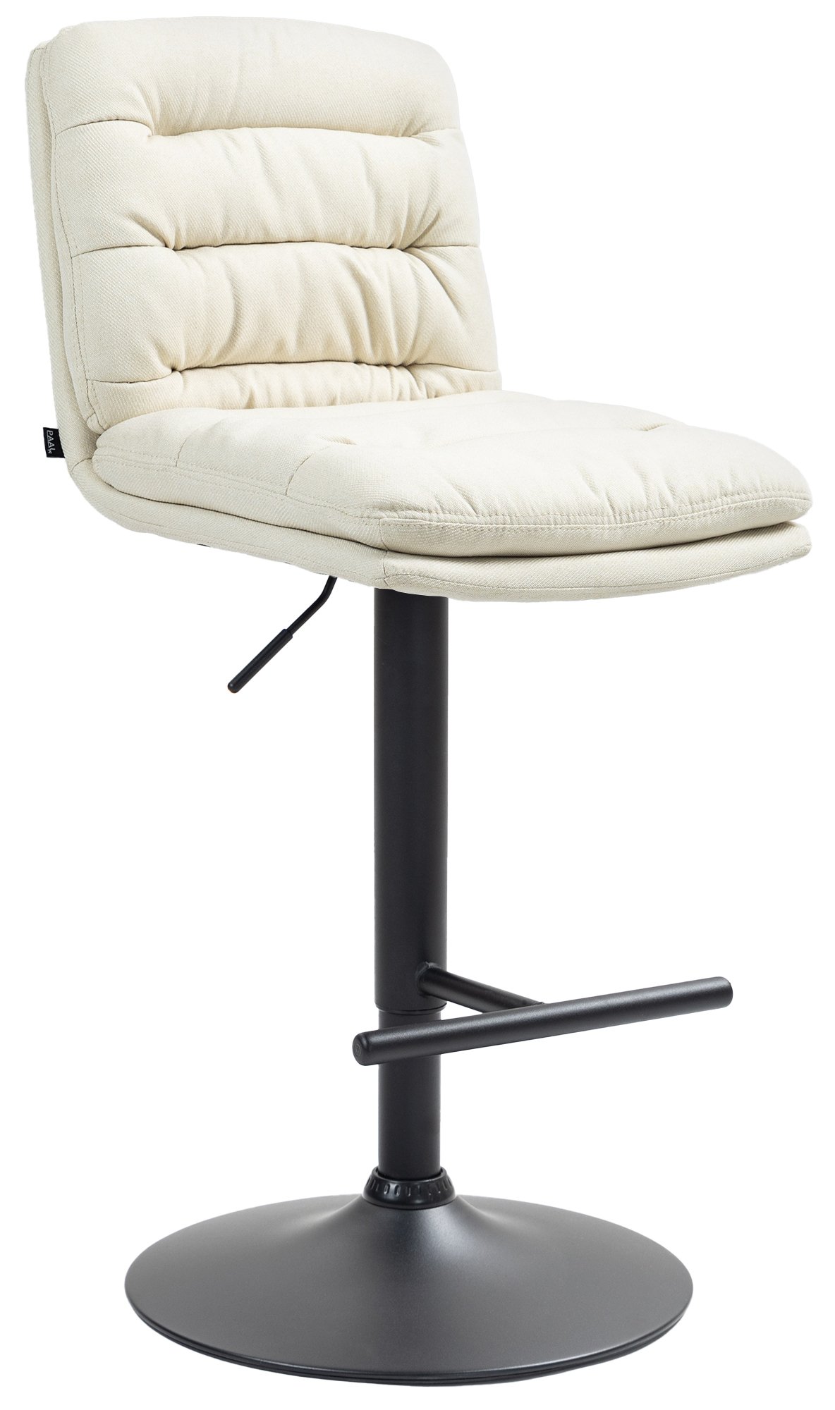Barhocker Damar Stoff schwarz, creme