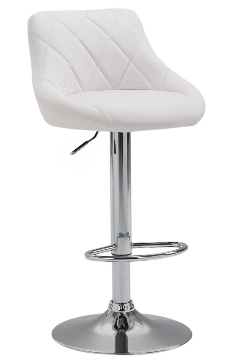 Barhocker Lazio Kunstleder chrom, weiß