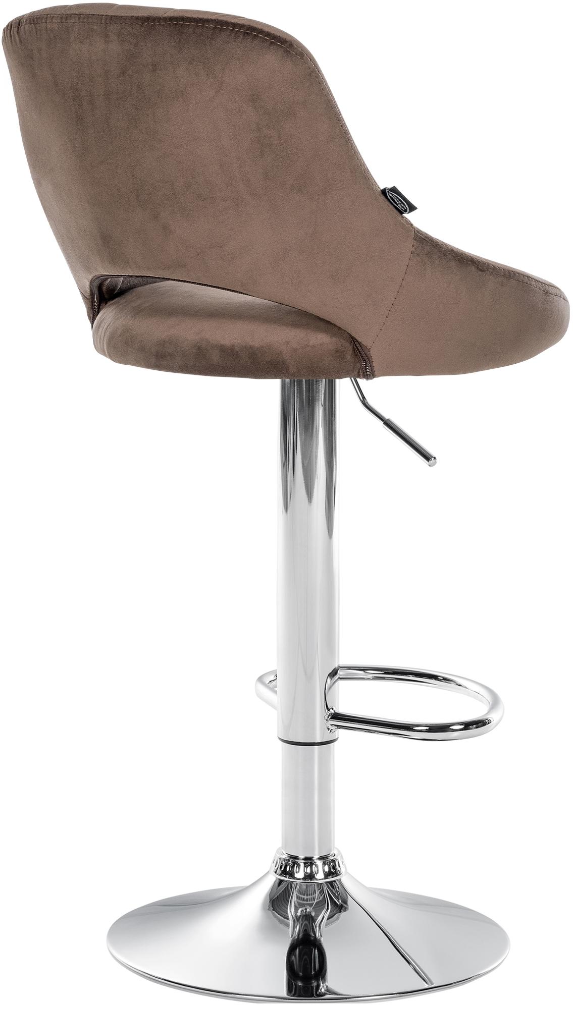 Barhocker Milet Samt chrom, braun