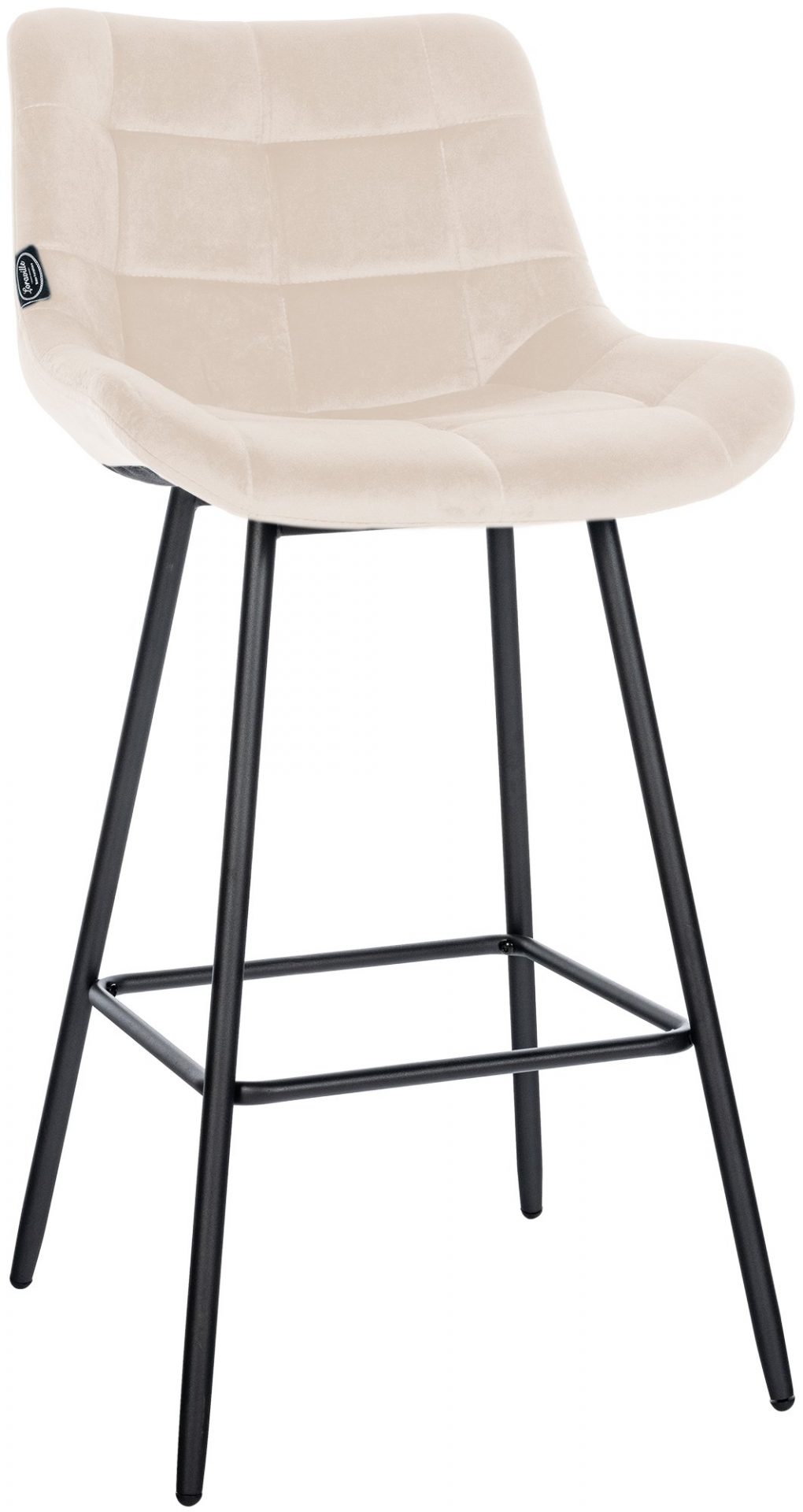 Barhocker Weston Samt, creme