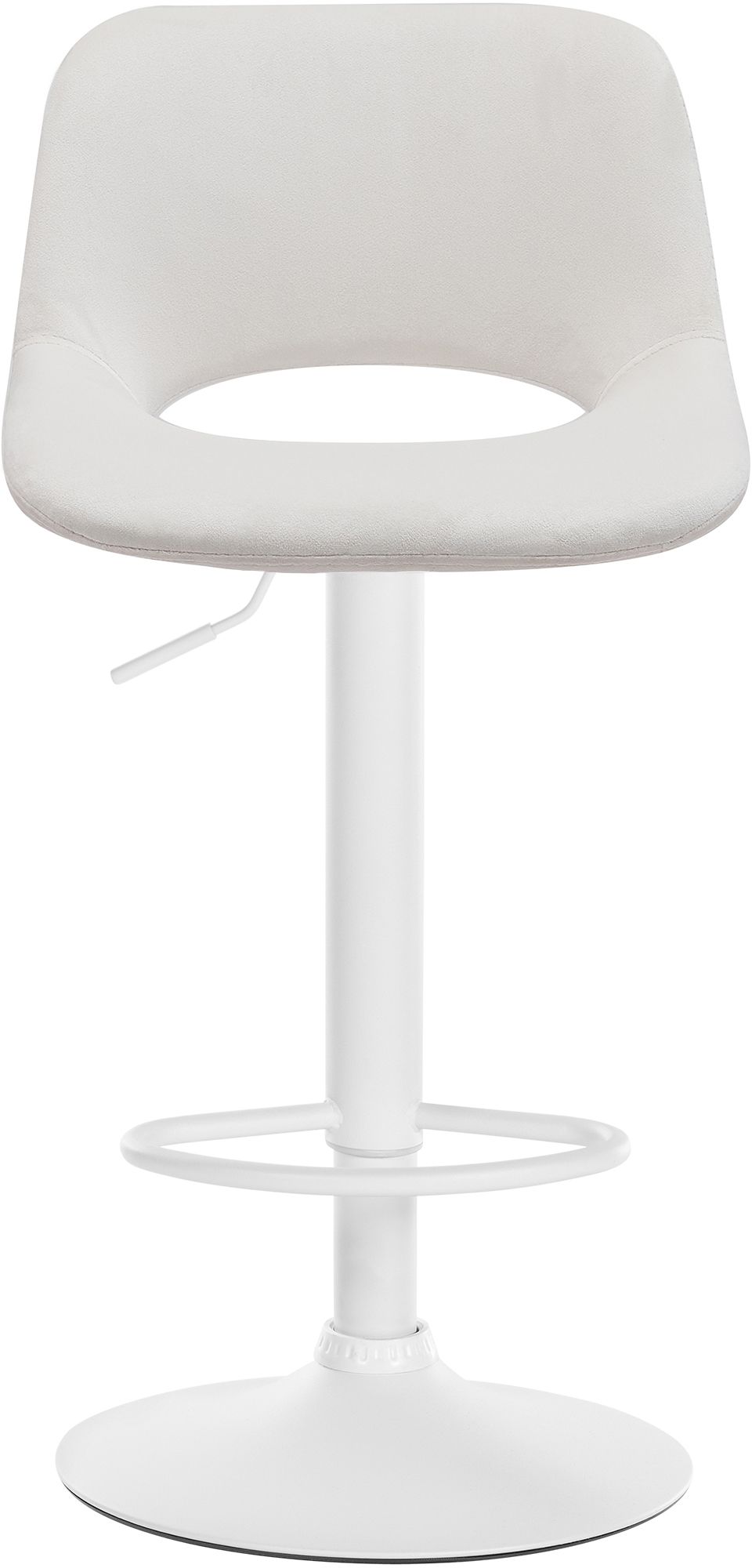 2er Set Barhocker Camden Samt weiß, creme
