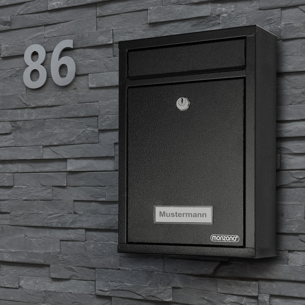 Briefkasten Schwarz 32x22x9cm