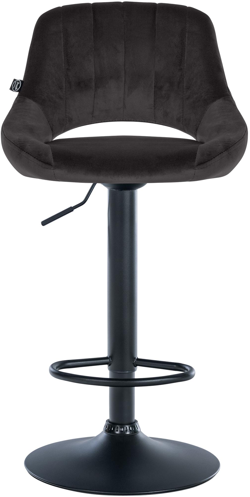 2er Set Barhocker Milet Samt B, schwarz