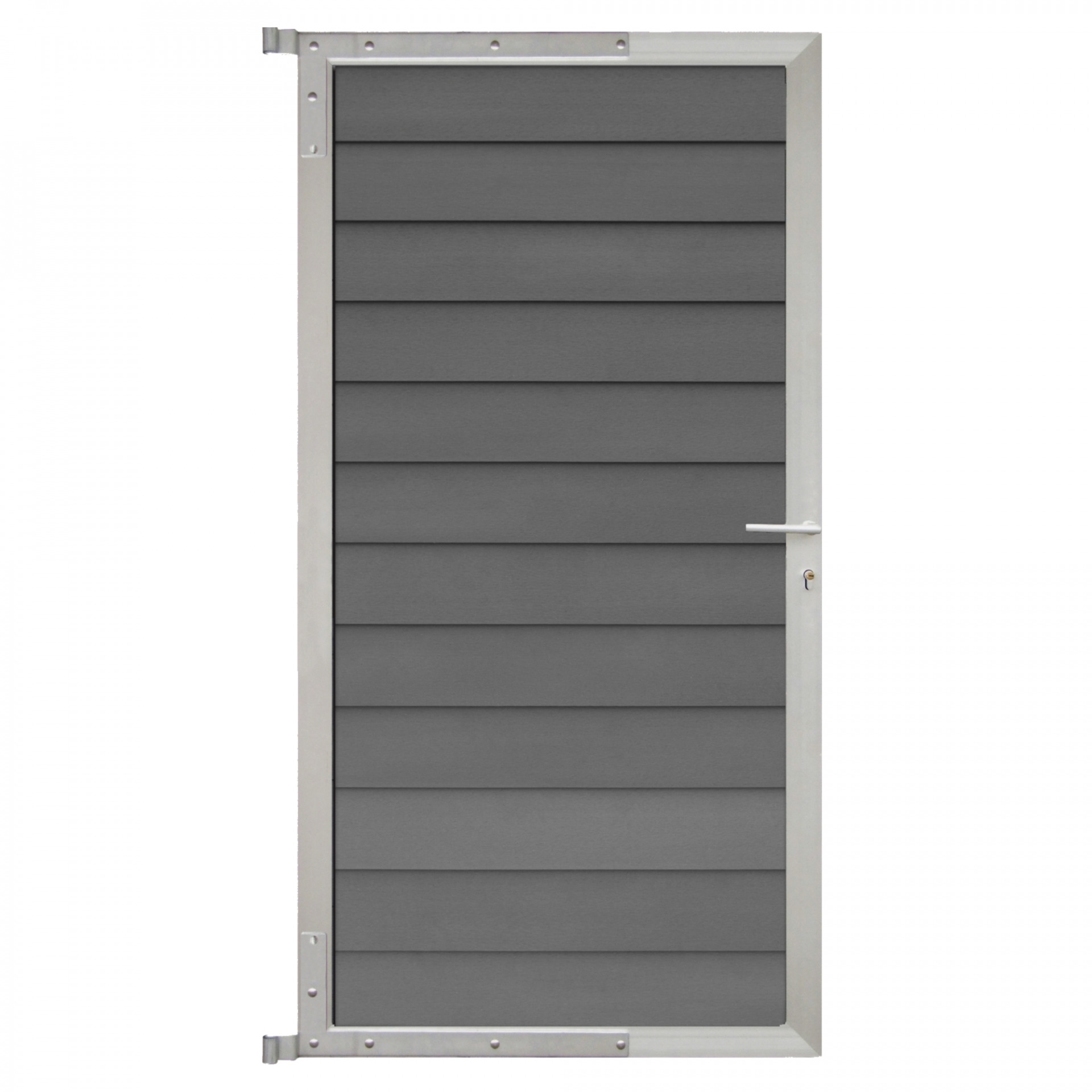 529632 SKÄR-Tor-Komplettset, 90 x 173 cm, schiefergrau/silber