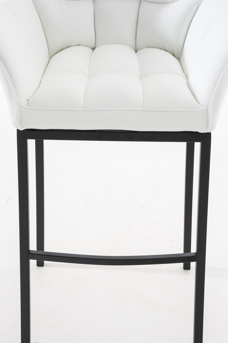 Barhocker Damaso B mit 4-Fuß Gestell, weiß