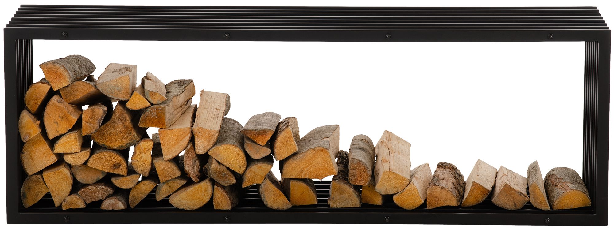 Kaminholzständer Irving 40x50x150, schwarz-matt