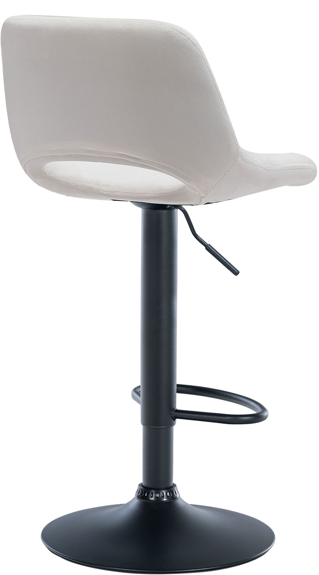2er Set Barhocker Camden Samt schwarz, creme