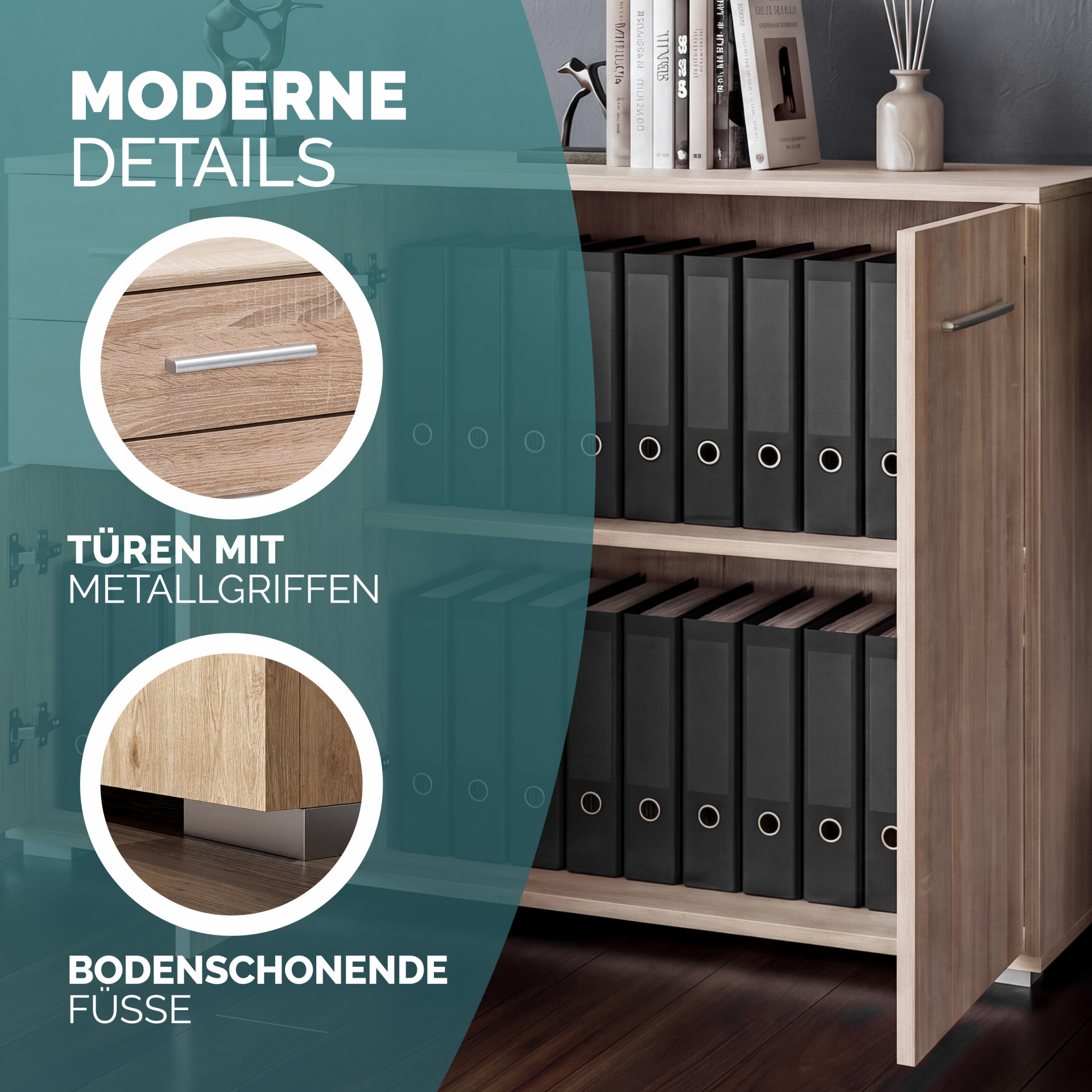 Kommode Alba Eiche 107x75x35cm