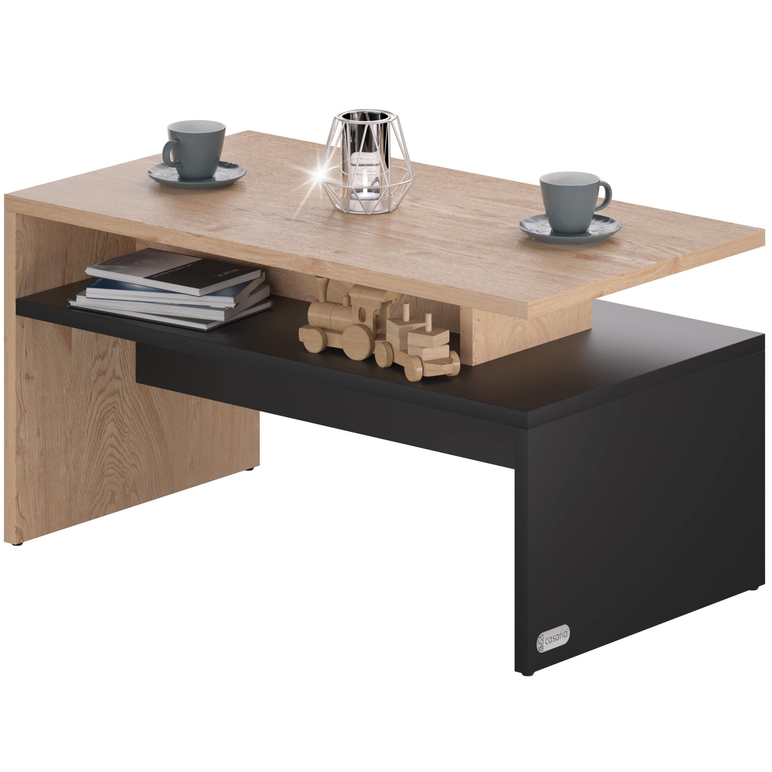 Couchtisch Sacramento Holz/Grau 95x55x50cm