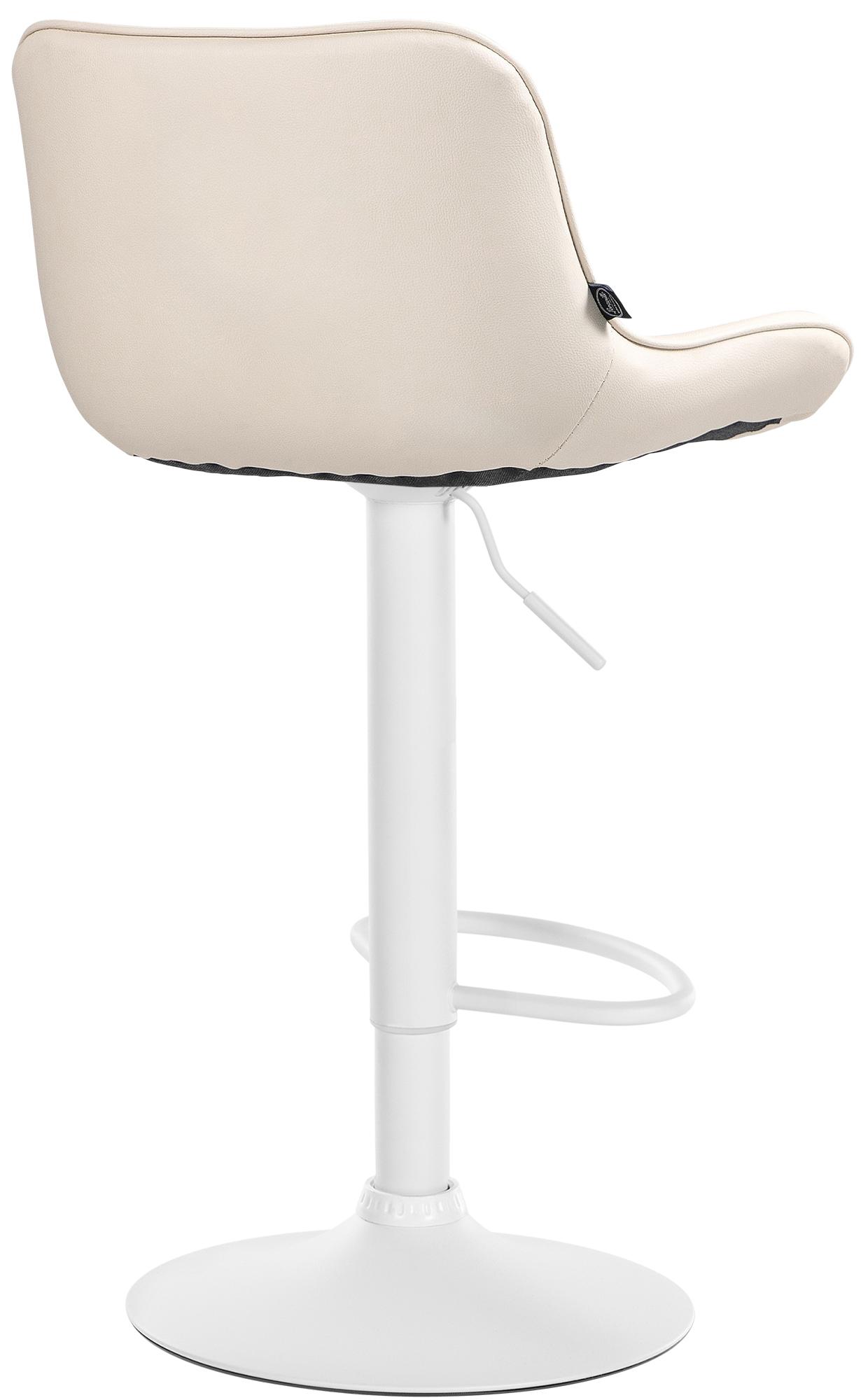 2er Set Barhocker Vonore Kunstleder weiß, creme