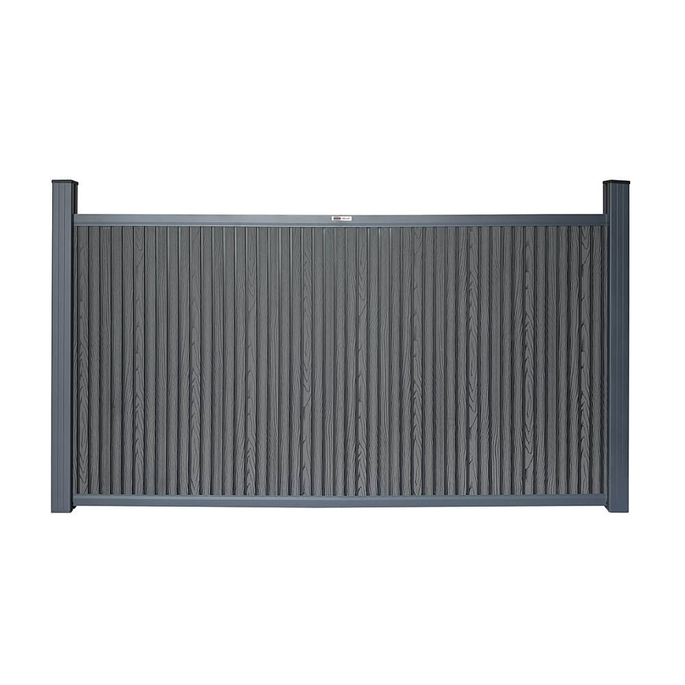 WPC Sichtschutzzaun CALLADO PREMIUM 2 x Element + 3 x Pfosten - Höhe: 115 cm