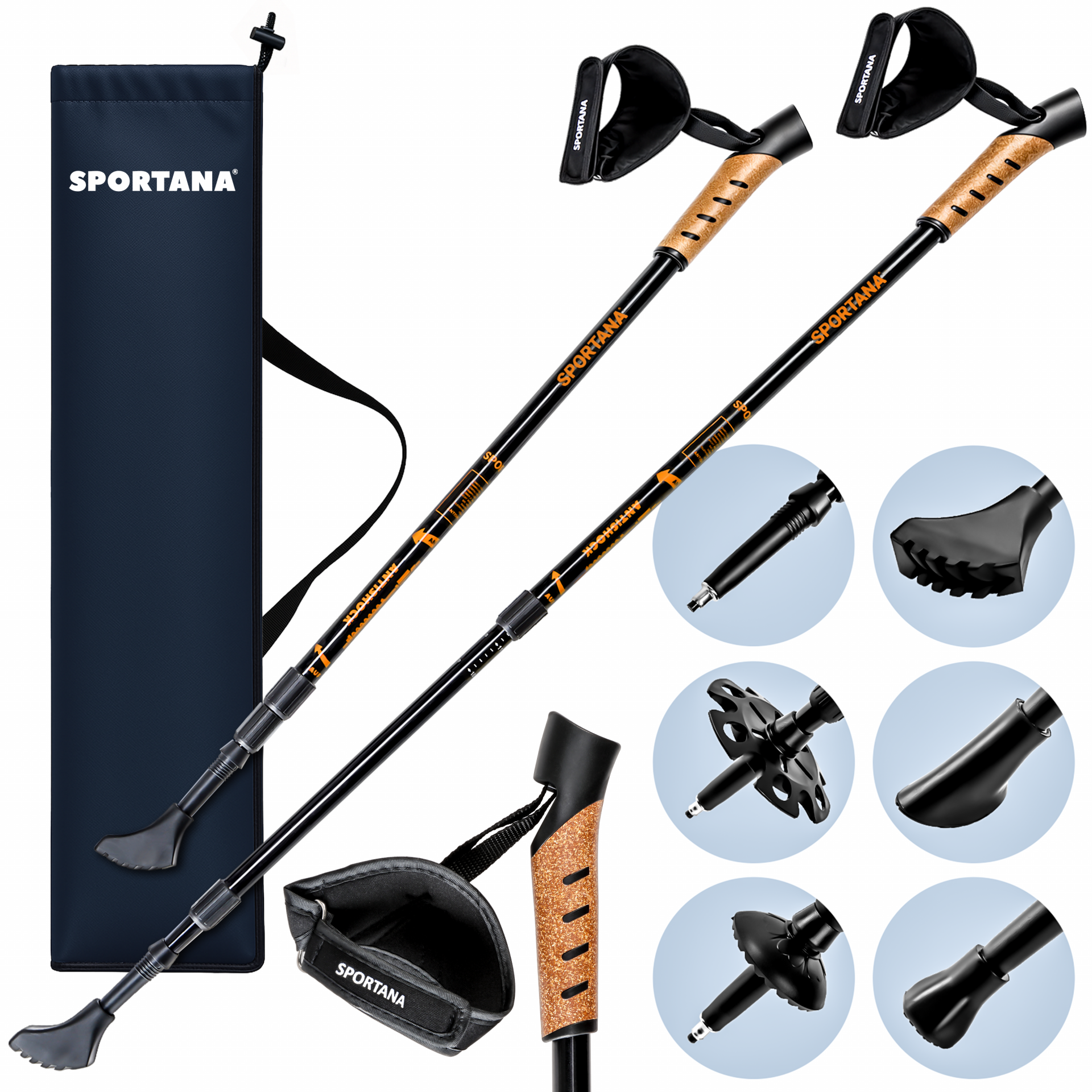 Nordic Walking Stöcke Orange
