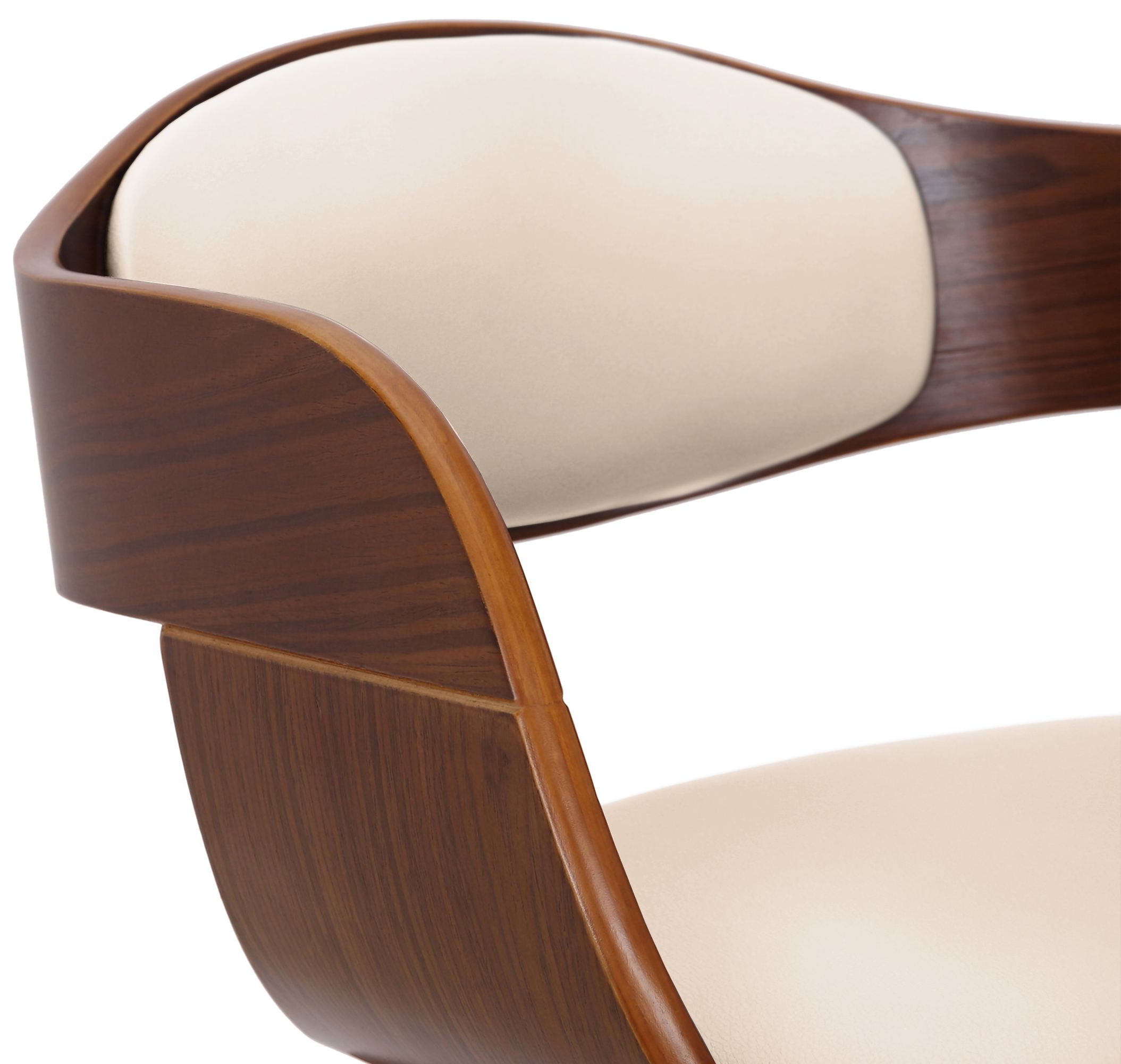 2er Set Stühle Kingston Kunstleder, walnuss/creme