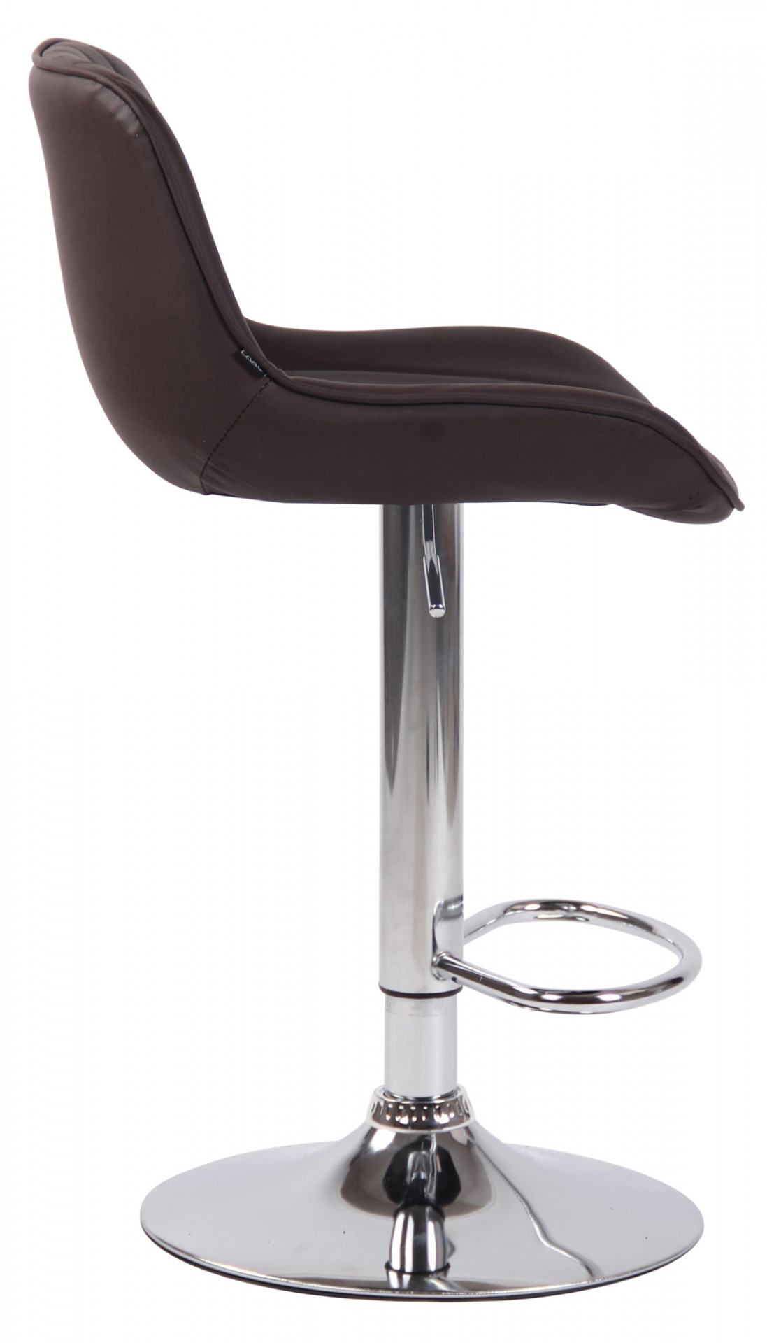 Barhocker Lentini Kunstleder chrom, braun