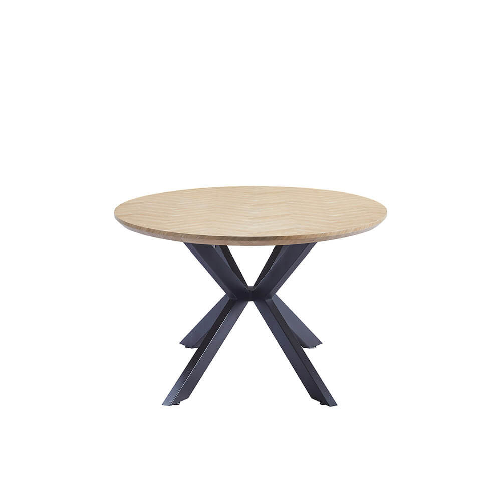 Esstisch Oval AVENTIS inkl. Sternfuß - 200 x 120 cm Fishbone Oak