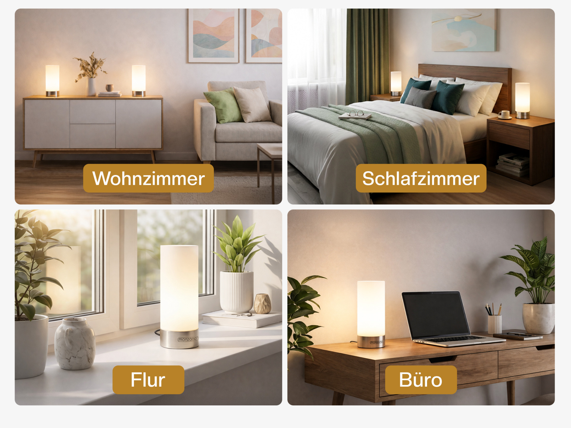 Tischlampe Lumo 2er-Set Weiß