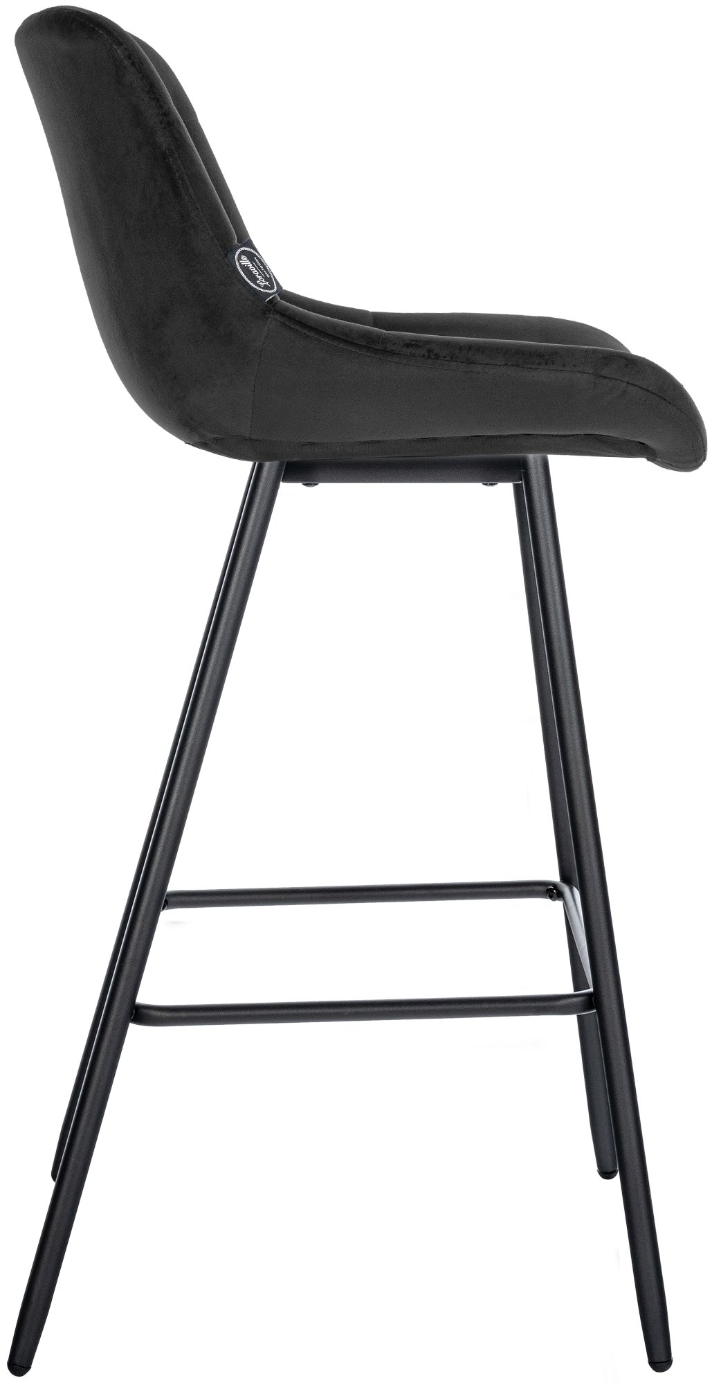 Barhocker Weston Samt, schwarz