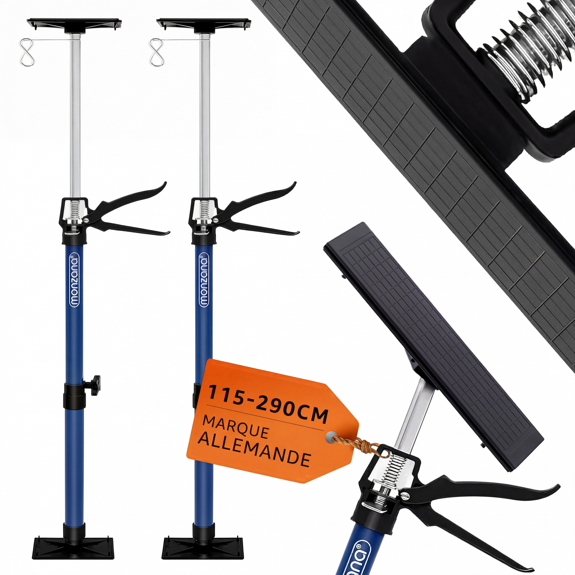 Zargenspanner 2er-Set Blau 115-290cm