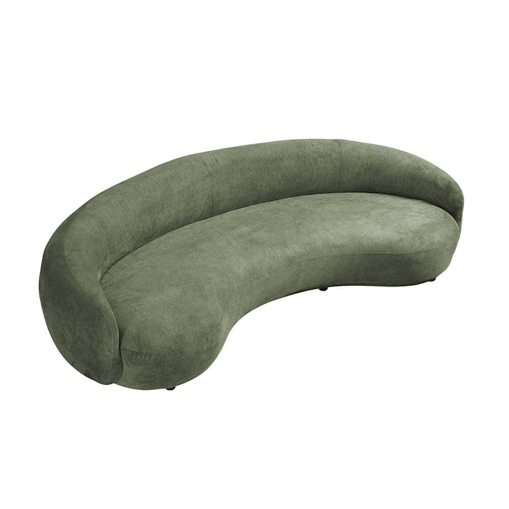 Sofa CASARA Webstoff Dunkelgrün - 258 x 128 x 72 cm