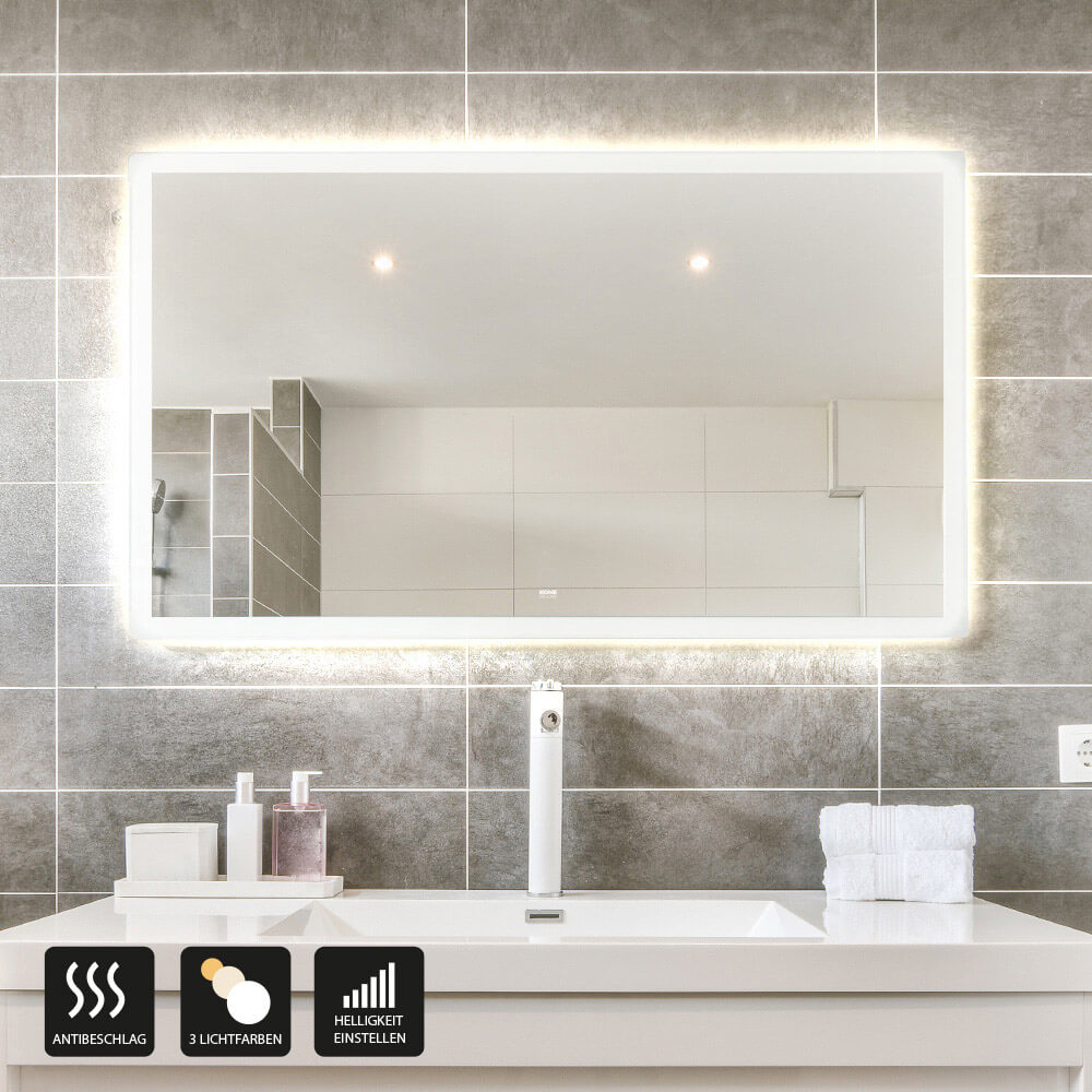 LED-Spiegel Rechteckig NOLA – 90 x 70 cm