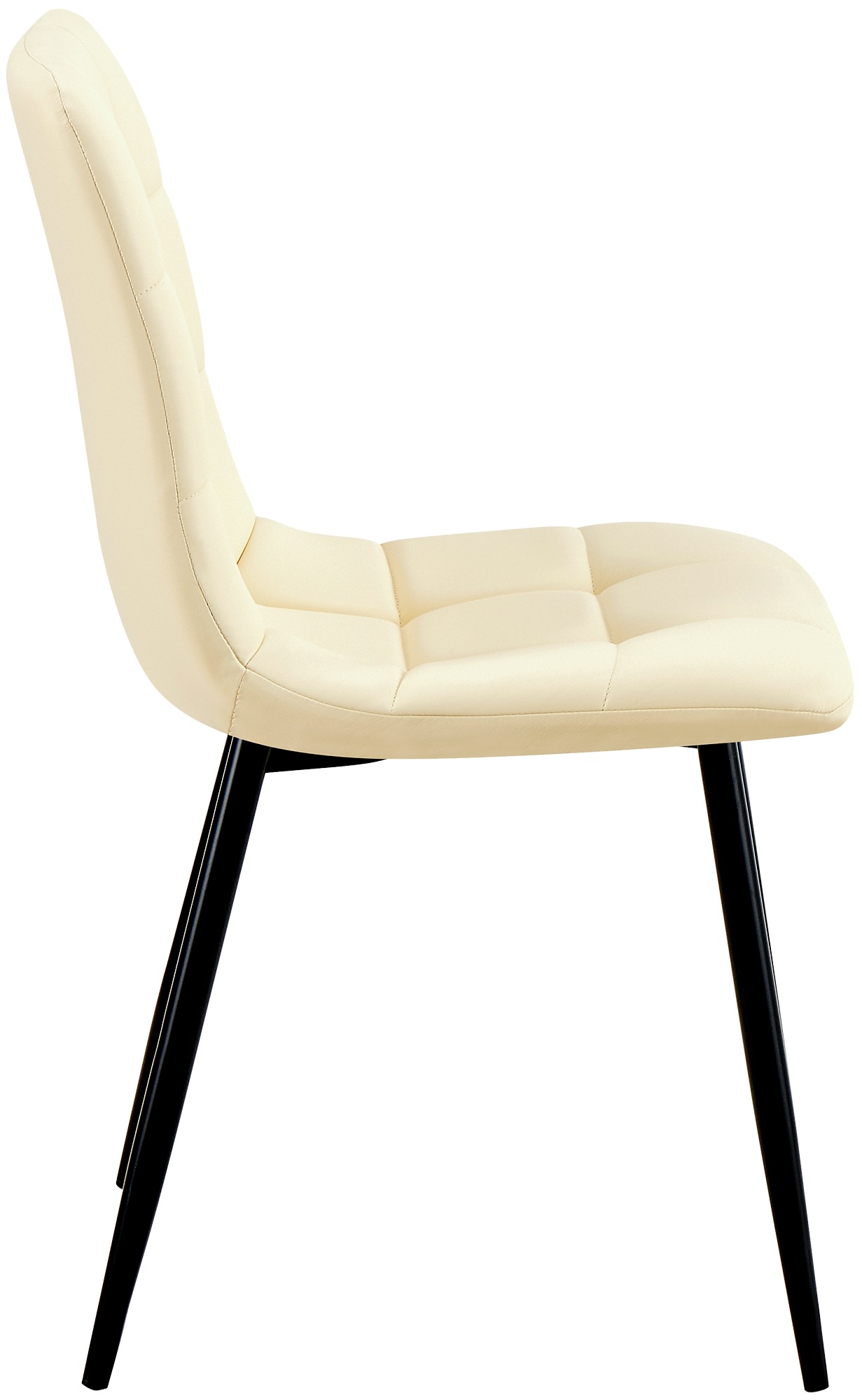 4er Set Esszimmerstuhl Antibes Kunstleder, creme