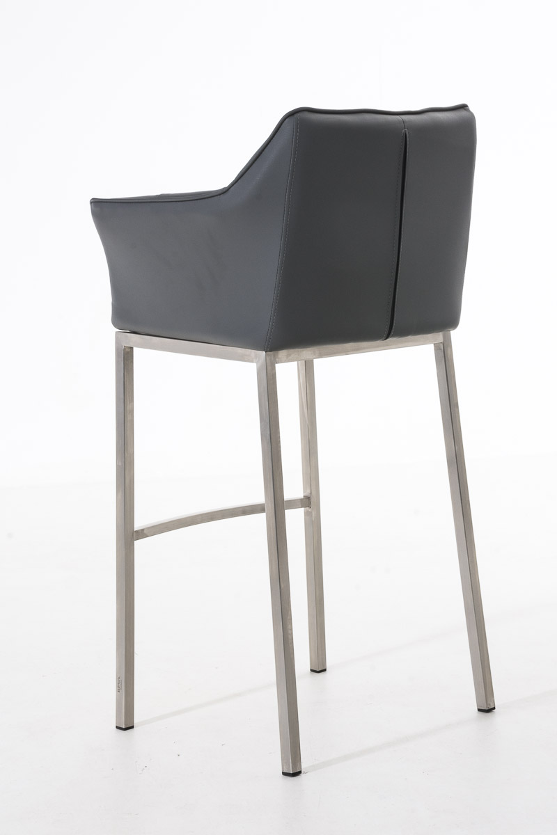 Barhocker Damaso E mit 4-Fuß Gestell, grau