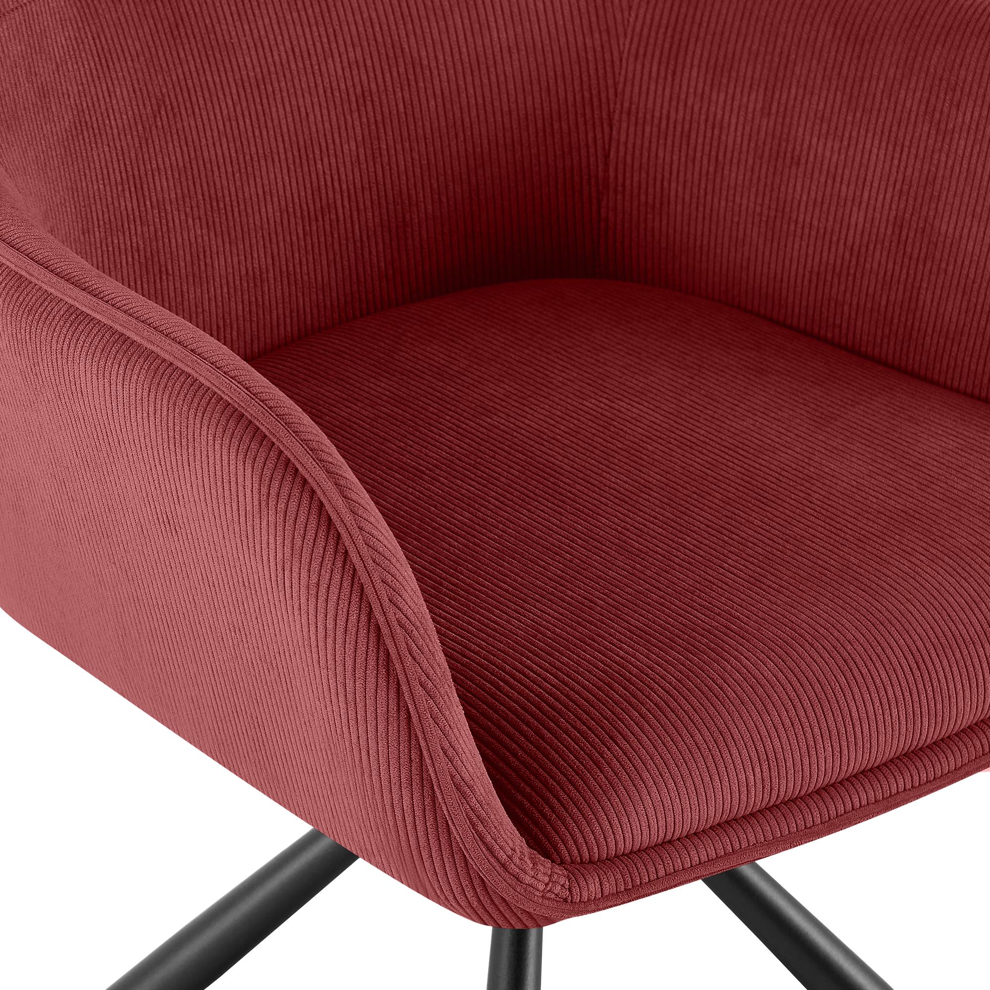Stuhl Tipton Cord, bordeauxrot