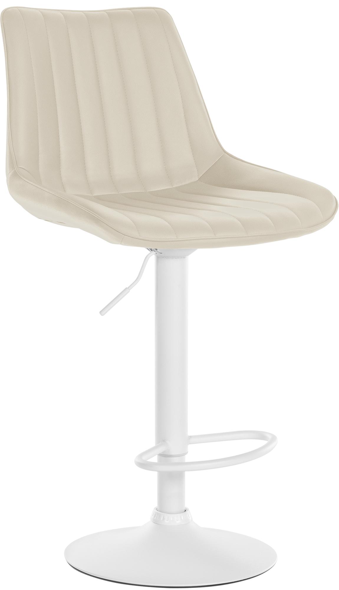 Barhocker Toni Kunstleder weiß, creme