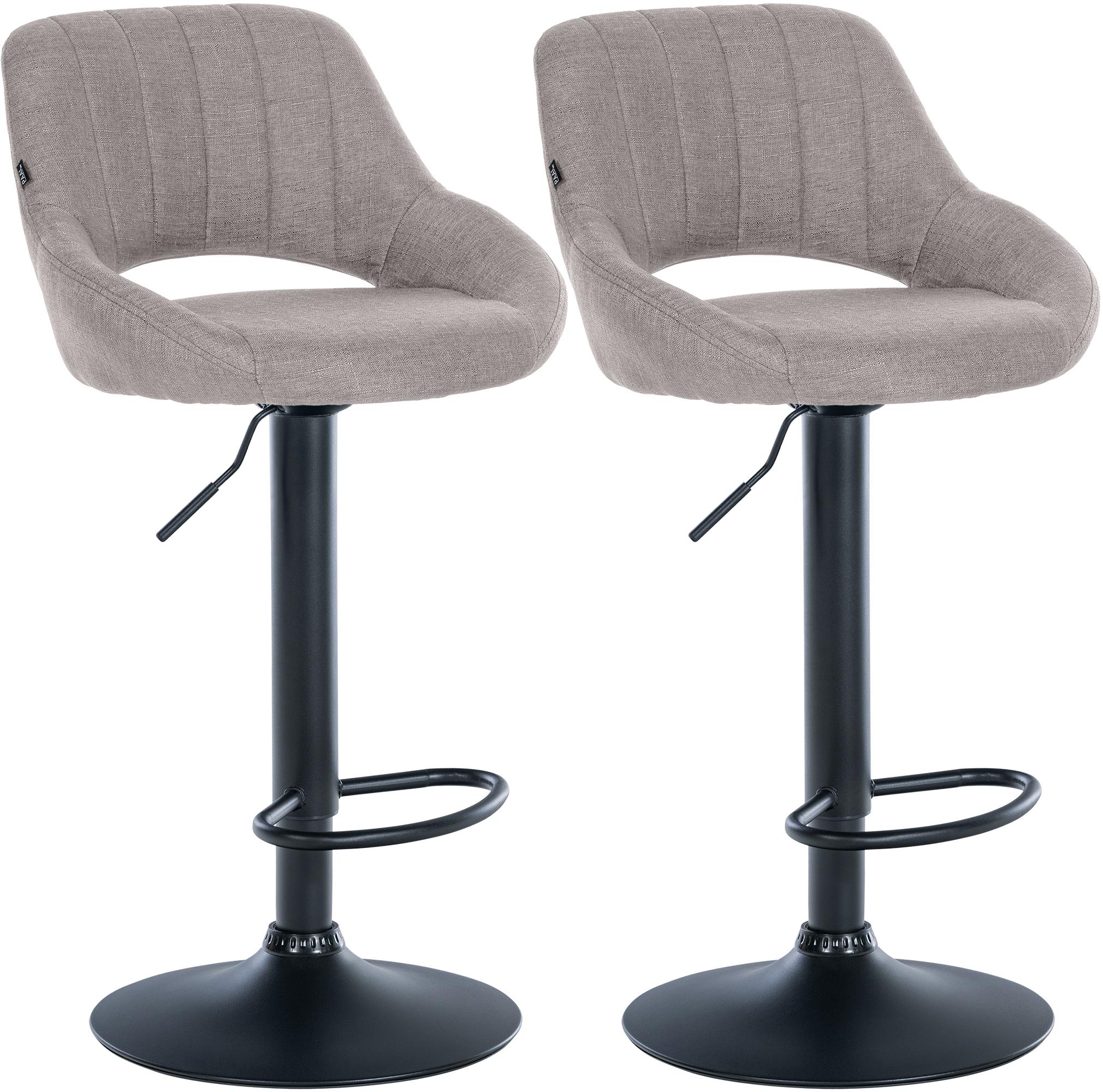 2er Set Barhocker Milet Stoff B, grau