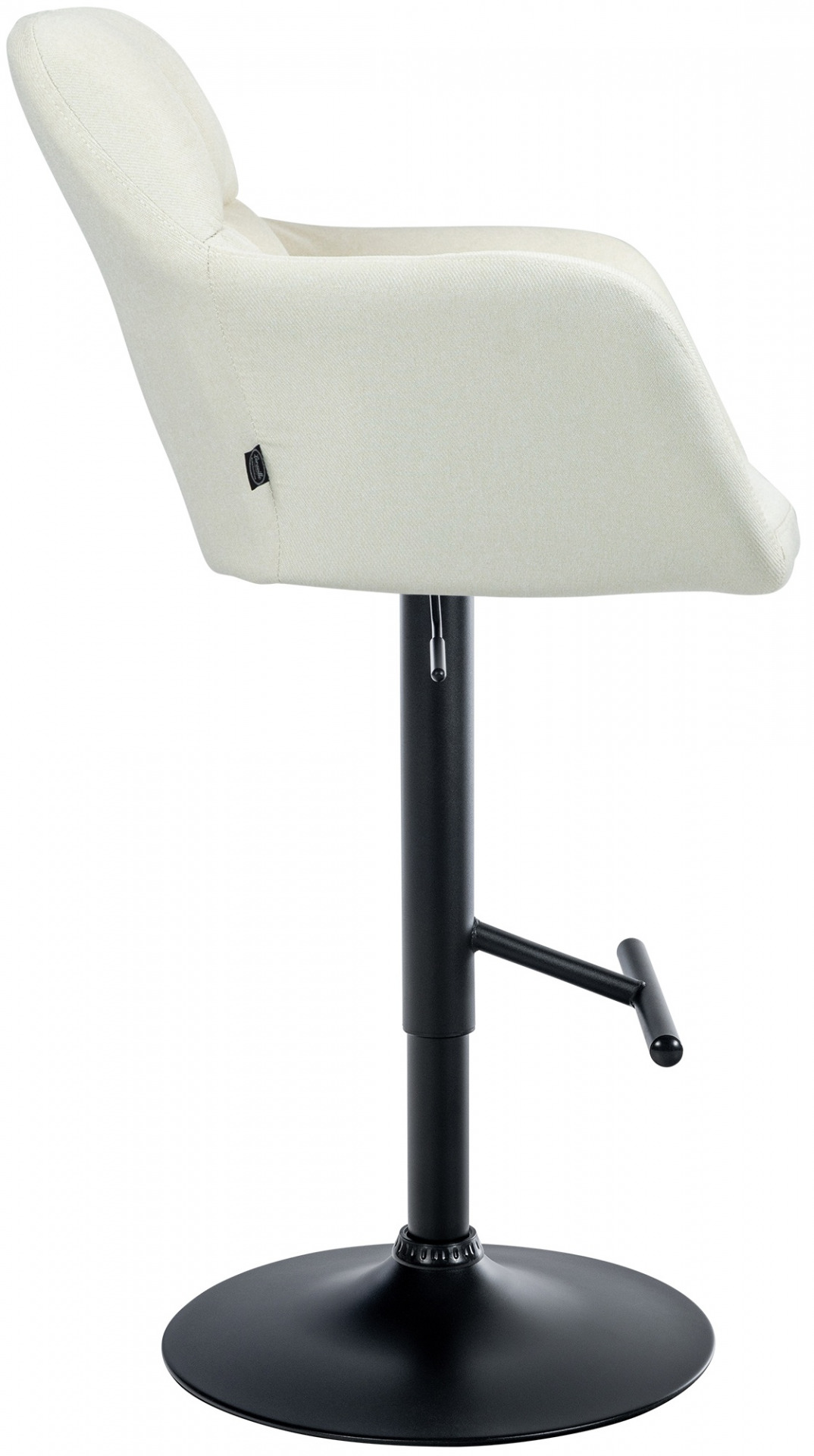 Barhocker Natoma Stoff schwarz, creme