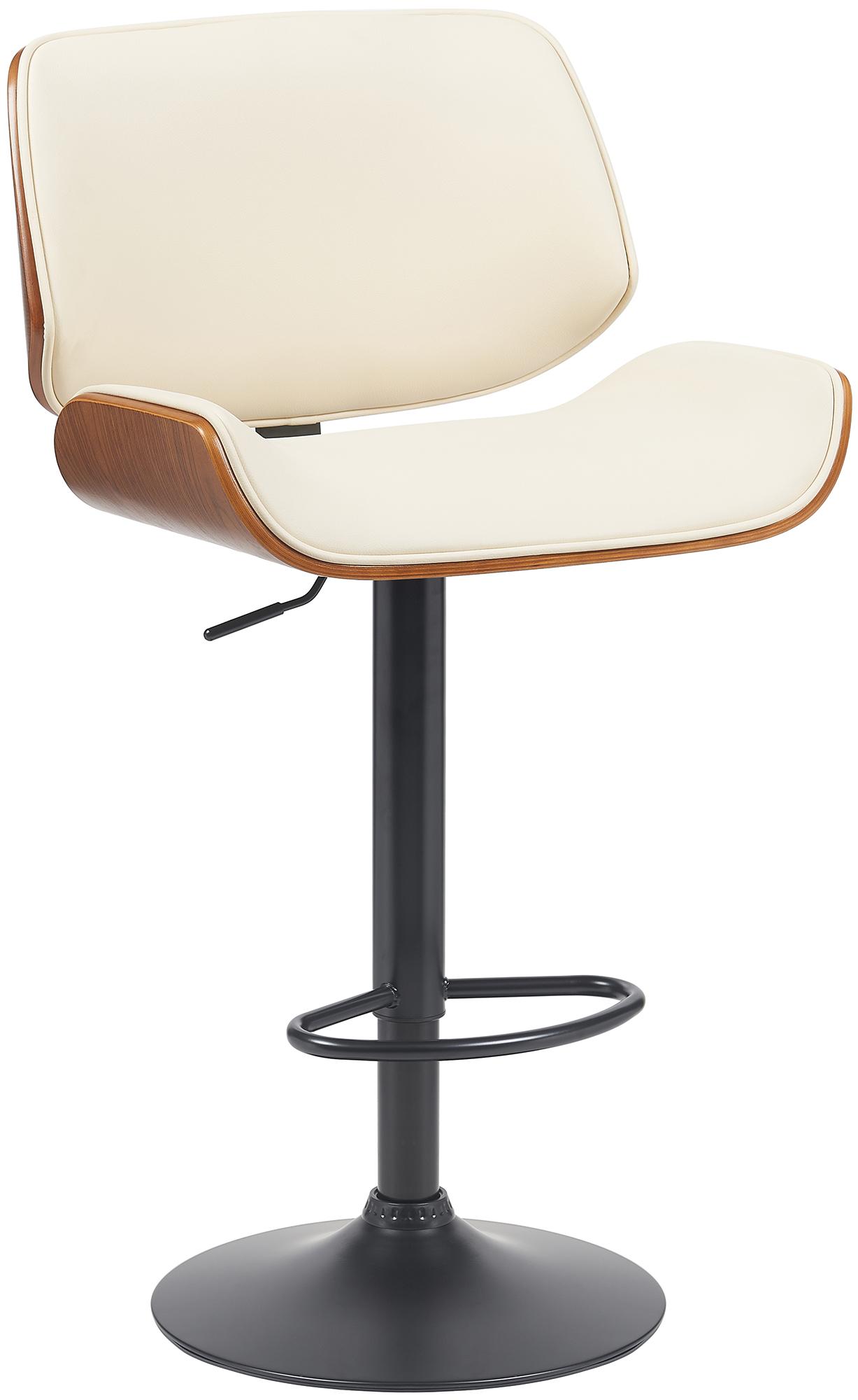 Barhocker Beverley B Kunstleder, walnuss/creme
