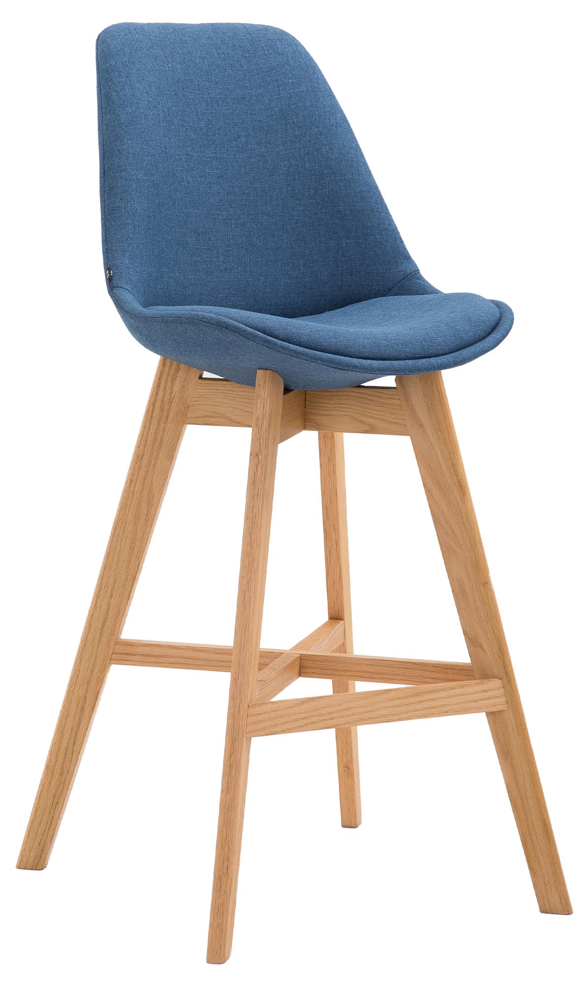 Barhocker Cannes Stoff Natura, blau
