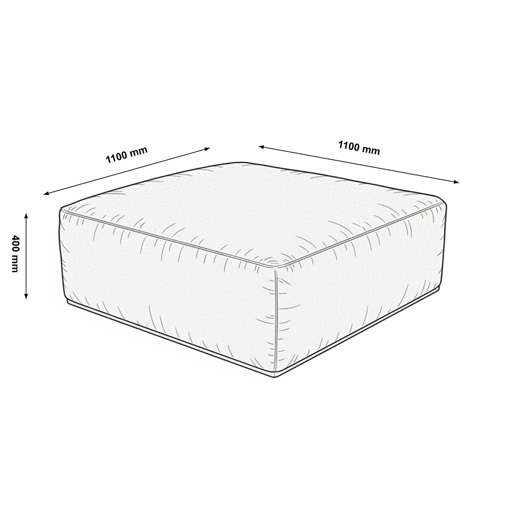 Modulares Outdoor Sofa ALAZIA Hellgrau - XXS