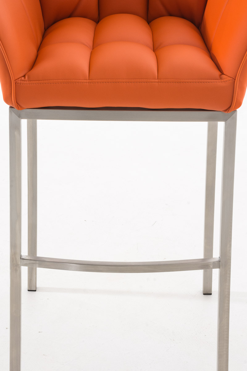 Barhocker Damaso E mit 4-Fuß Gestell, orange