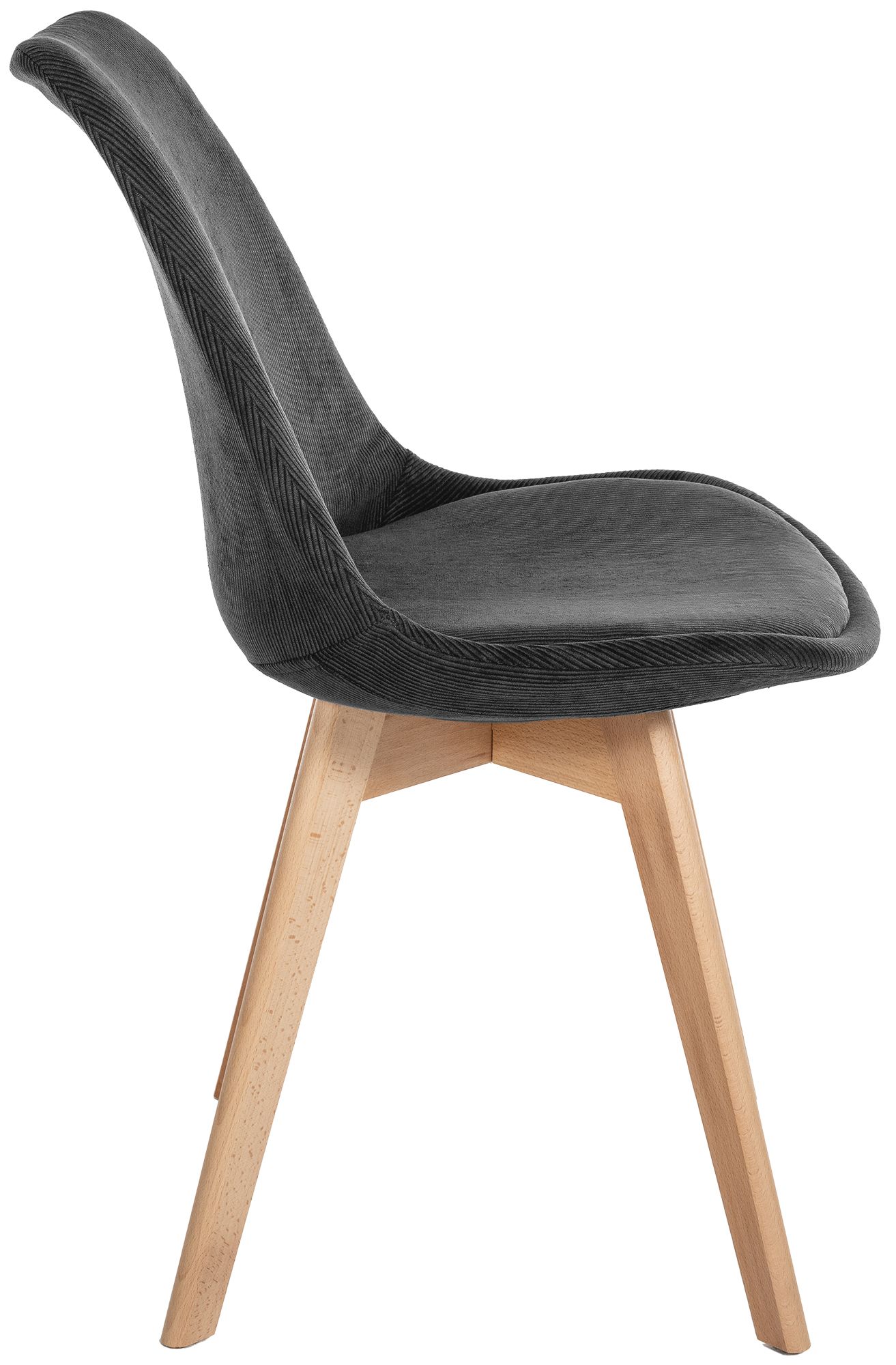 4er Set Stuhl Linares Cord, anthrazit