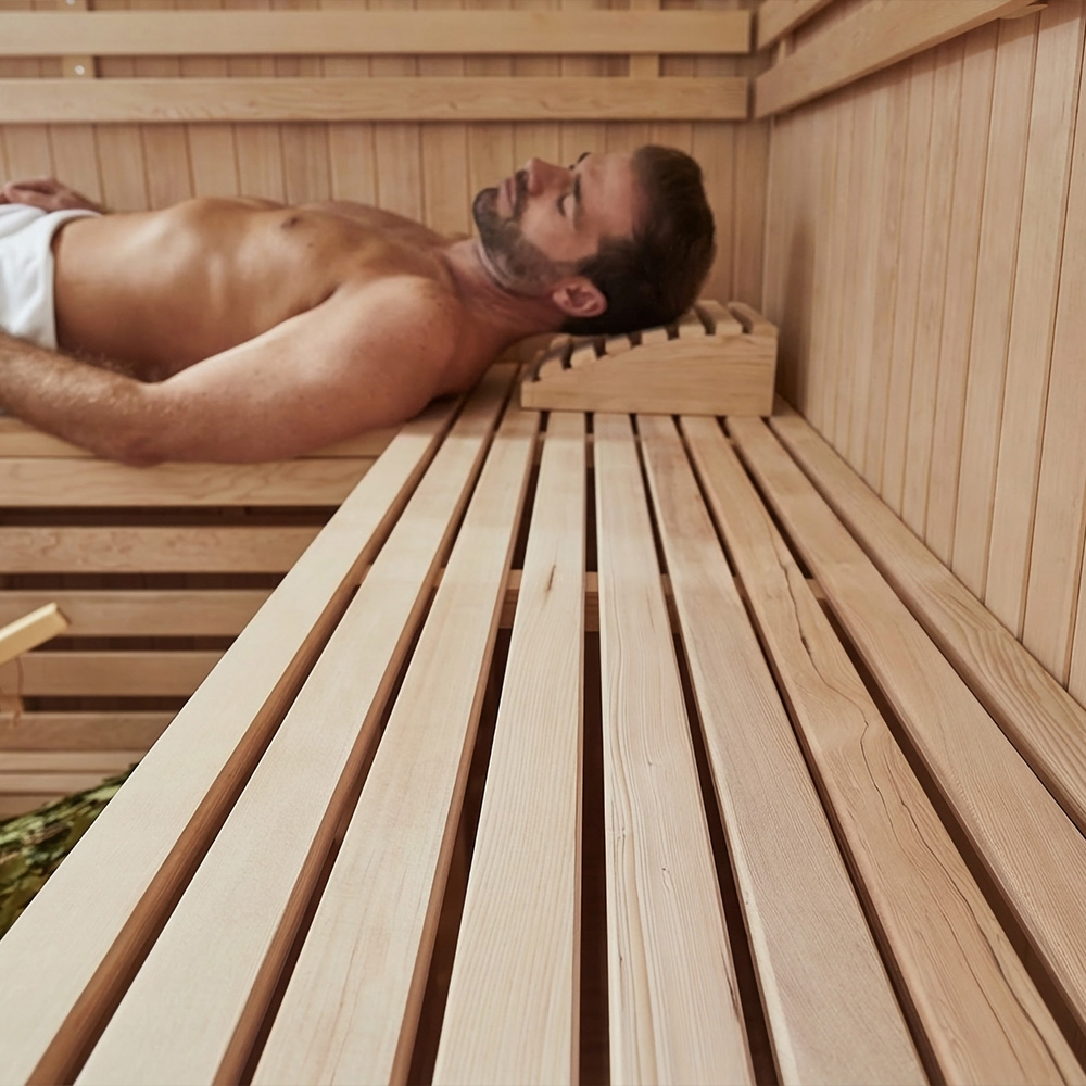 Traditionelle Sauna SKYLINE BIG XL - 200 x 200 cm für 6 Personen