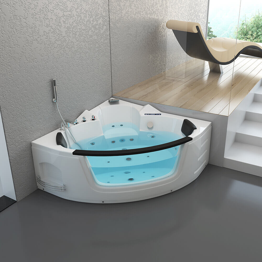Whirlpool Badewanne mit Lichttherapie LAGUNA L KOMPAKT - 140 x 140 cm