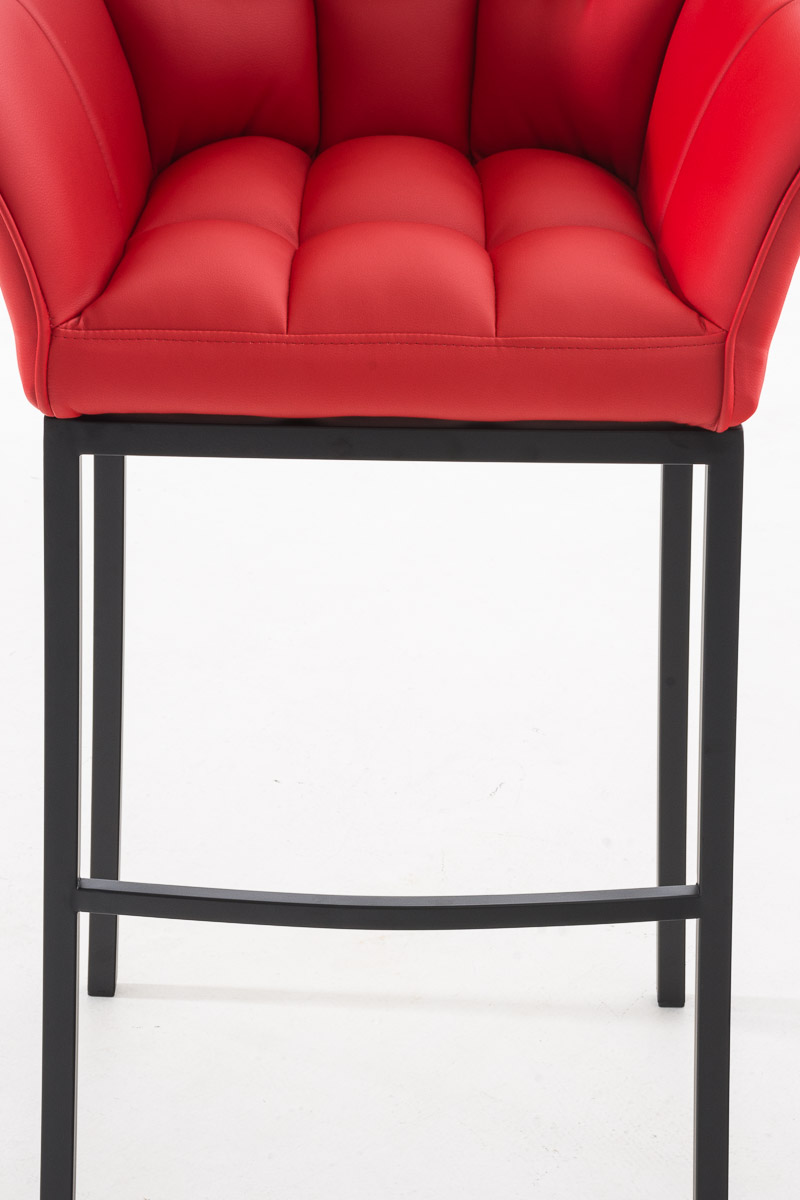 Barhocker Damaso B mit 4-Fuß Gestell, rot