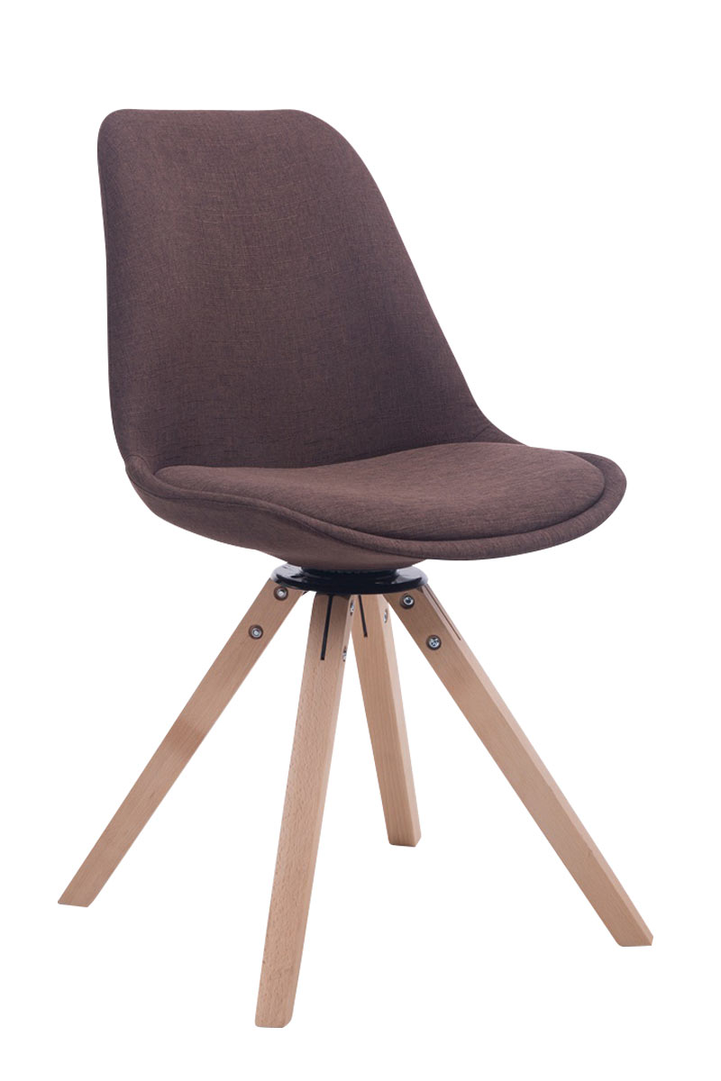 Besucherstuhl Troyes Drehbar Natura Stoff Square, braun