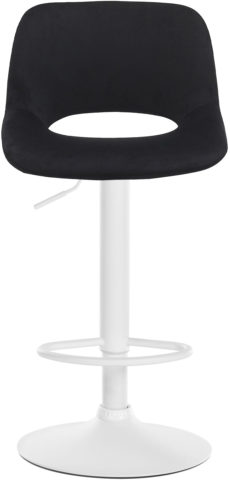 2er Set Barhocker Camden Samt weiß, schwarz