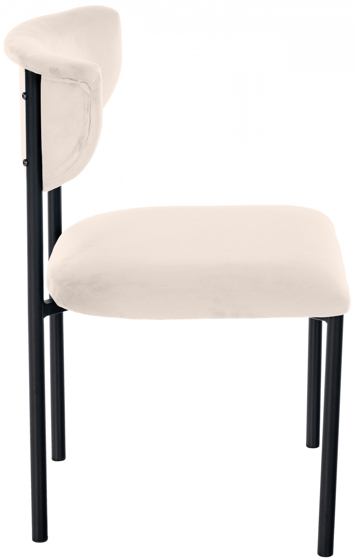 2er Set Besucherstuhl Gambell Samt, creme