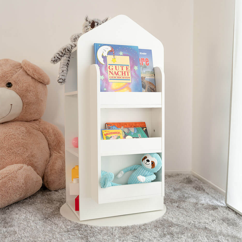Kinderregal drehbar JUNA - 60 x 60 cm Weiß