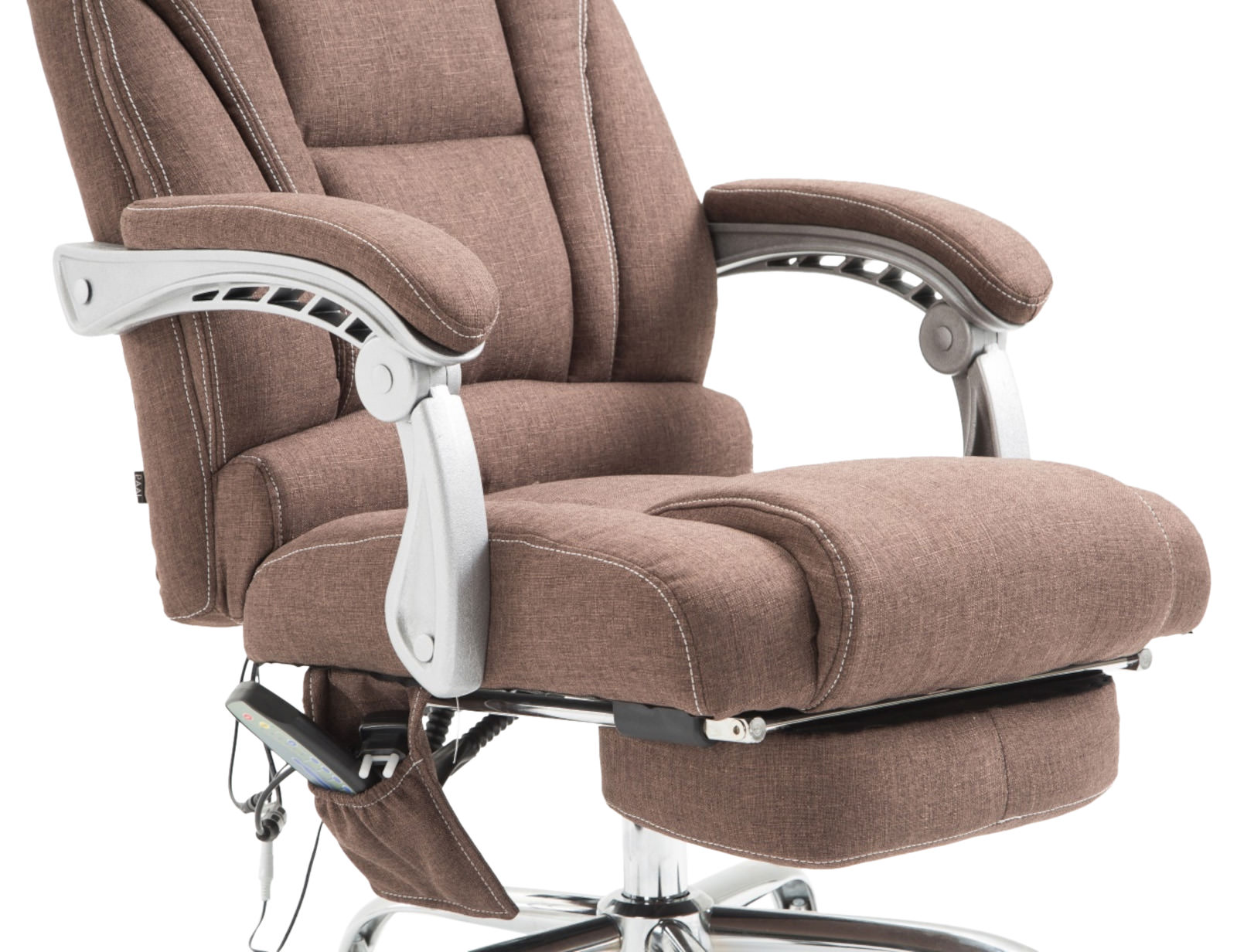 Bürostuhl Pacific Stoff mit Massagefunktion, braun