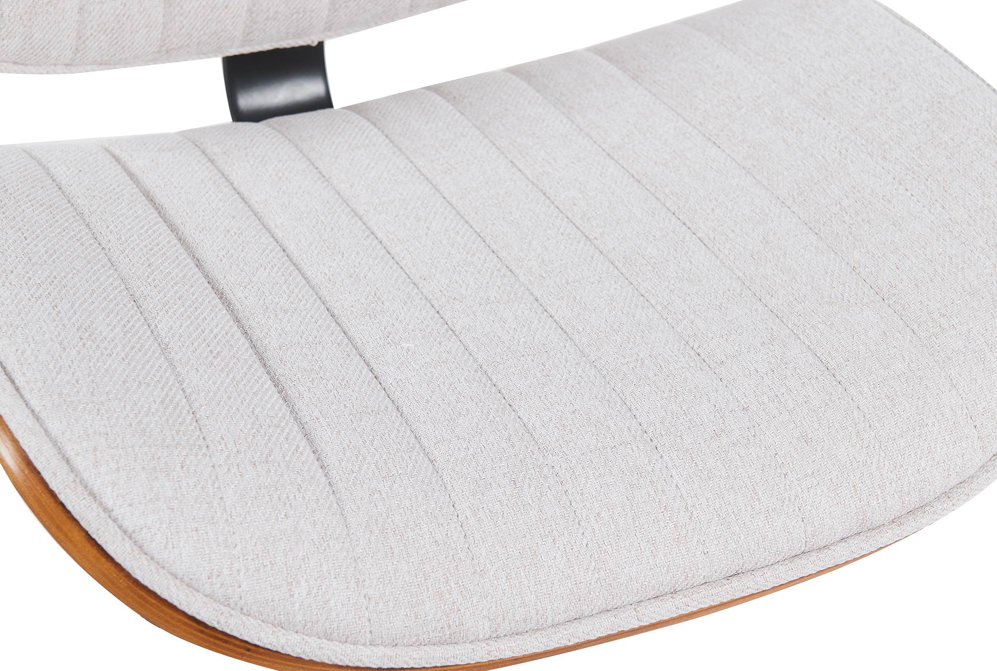 Barhocker Clawson Stoff chrom, walnuss/creme