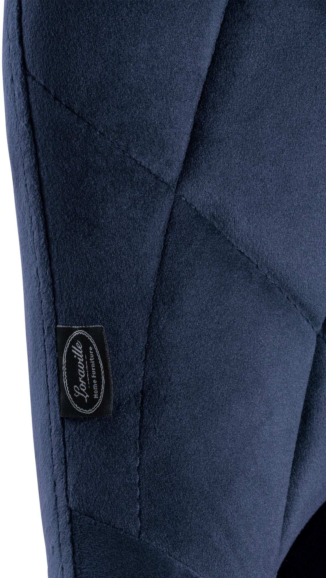2er Set Barhocker Lazio Samt weiß, blau