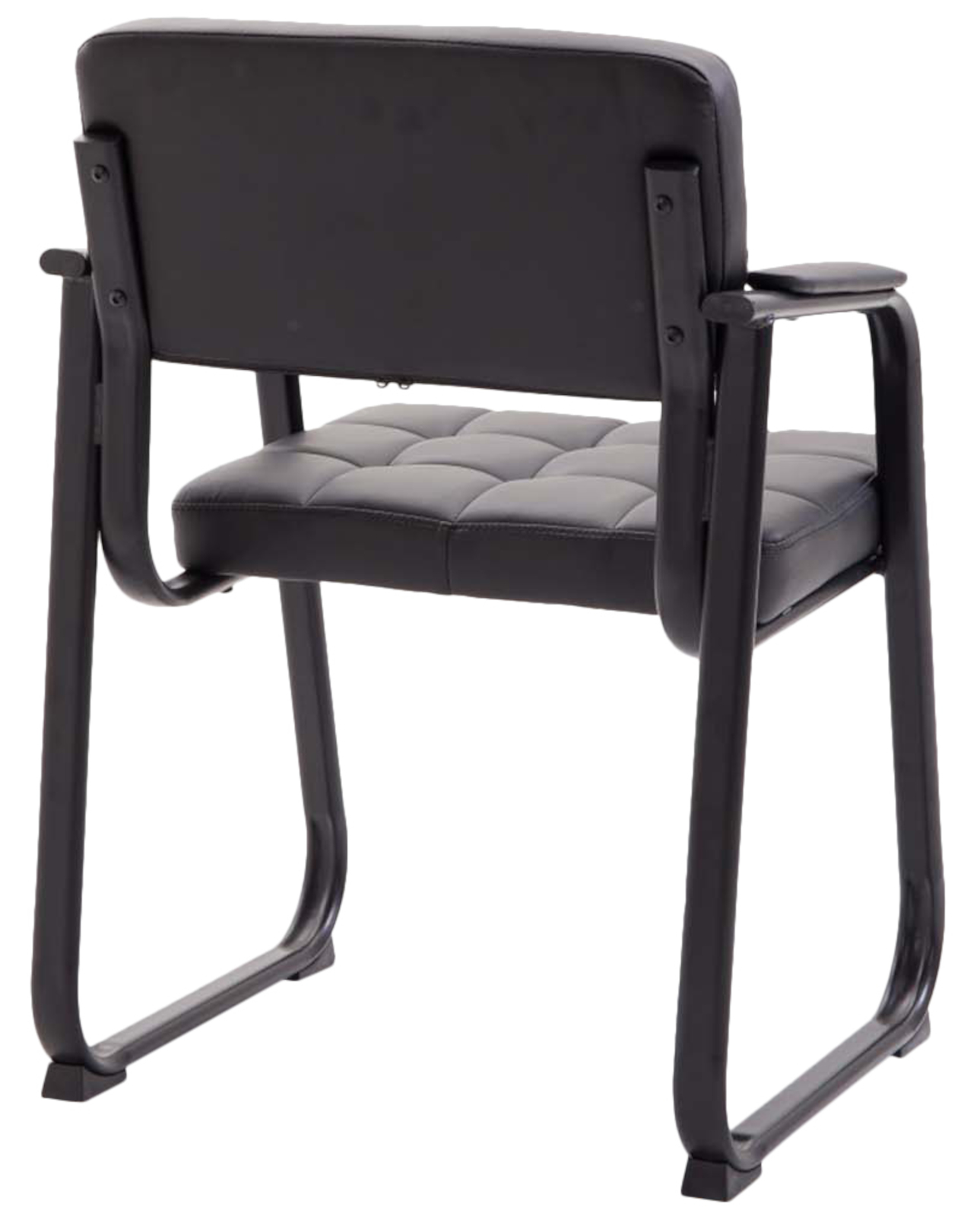 2er Set Besucherstühle Canada B Kunstleder, schwarz