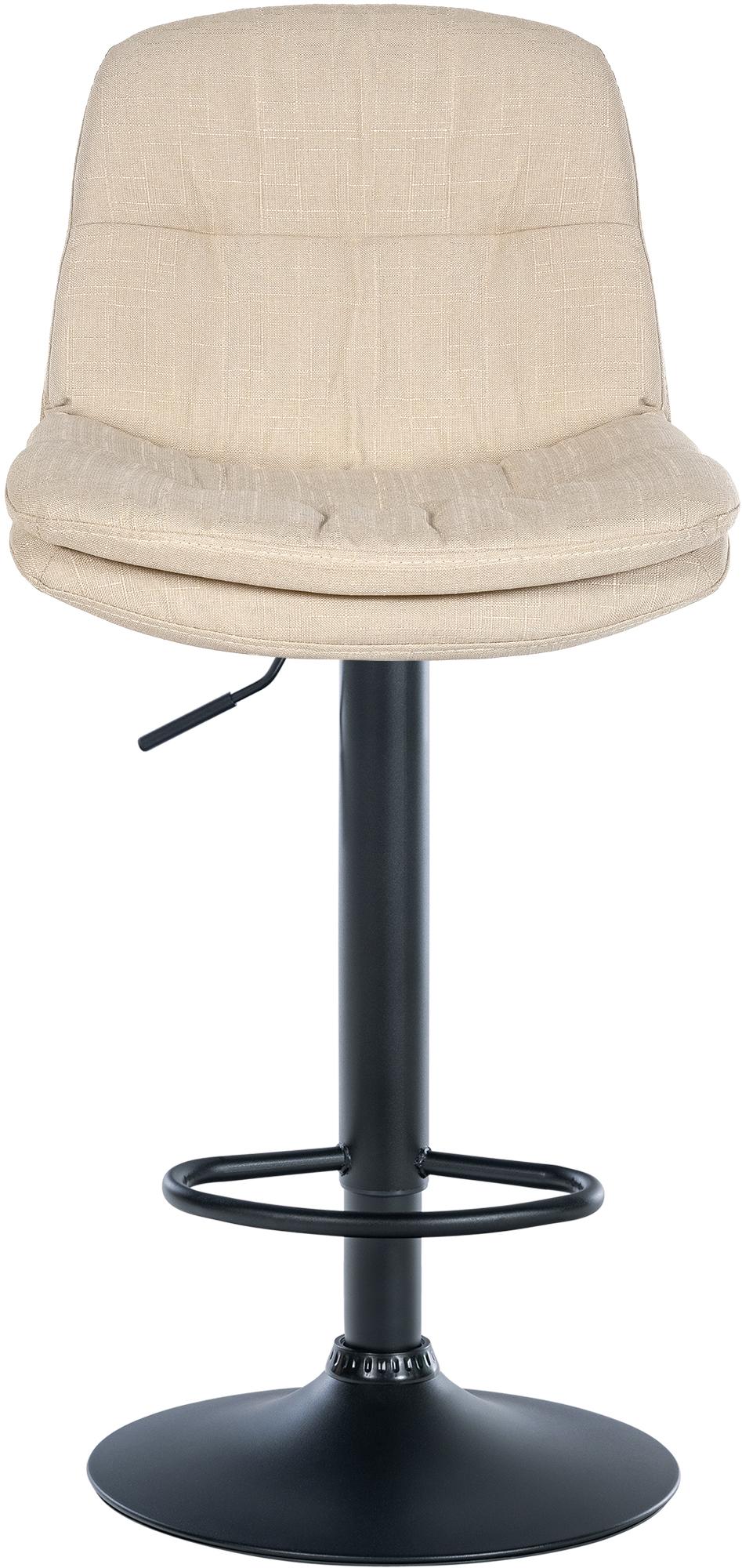 Barhocker Laurel Stoff schwarz, creme