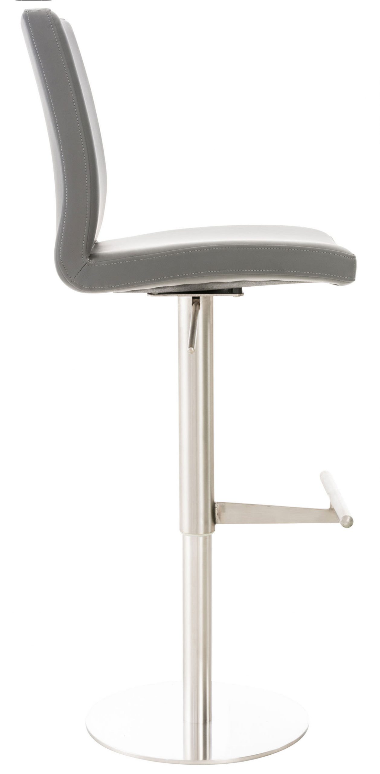 Barhocker Cadiz Kunstleder edelstahl, grau