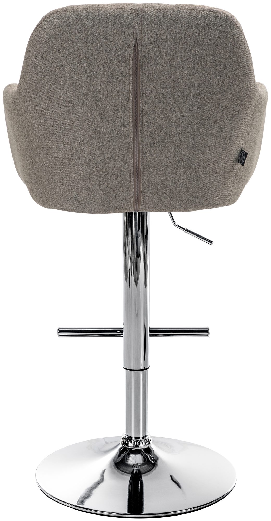 Barhocker Natoma Stoff chrom, taupe